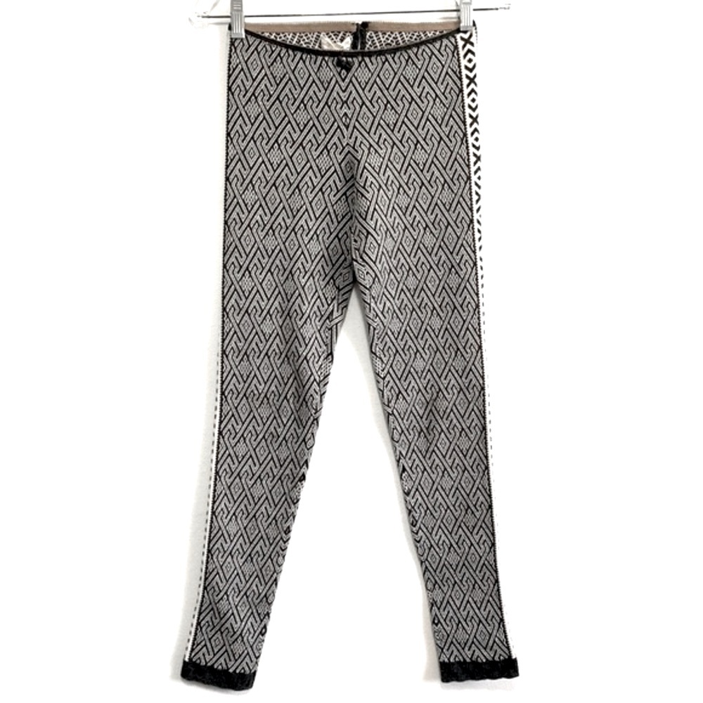 Odd Molly Charcoal Grey & Cream Thermal Knit Leggings
